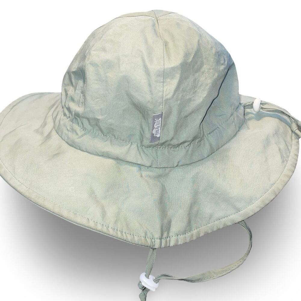 Jan & Jul Toddler Sun Hat Size L 2-5Y Green Adjustable Gro-With-Me Bucket Hat